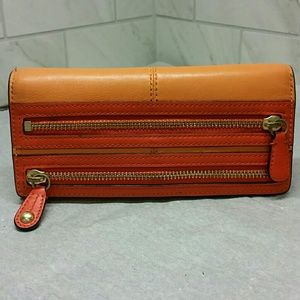 Coach Foldover Zippered Wallet